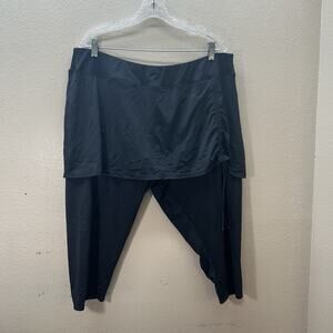 Lands’ End High Waisted Modest Swim Skirt Leggings UPF 50 Women’s 2X 20/22W